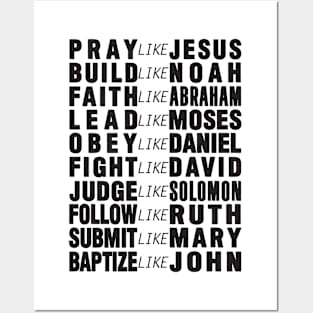 Pray Like Jesus Posters and Art